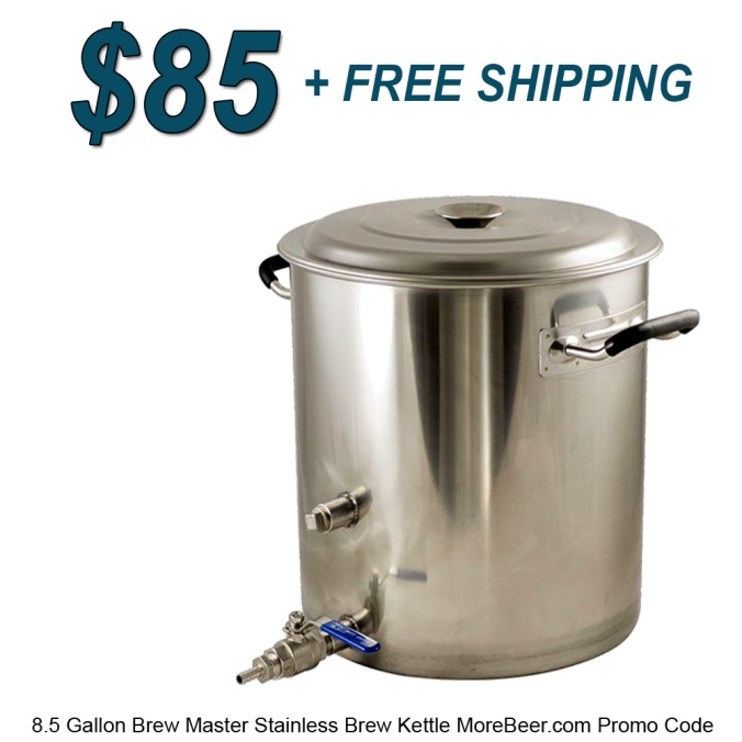 Save $15 On A BrewMaster Stainless Steel 8.5 Gallon Home Beer Brewing Kettle #homebrew #kettle