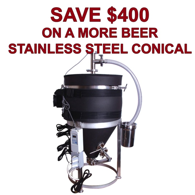Save $400 On A More Beer Ultimate Stainless Steel Conical Fermenter With Temperature Control