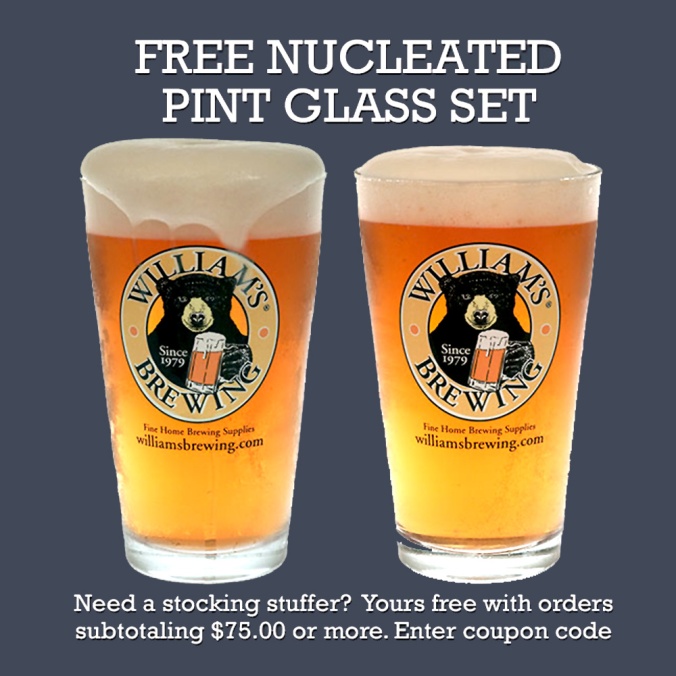WilliamsBrewing.com Promo Code For Free Pint Glasses #homebrew #williamsbrewing #free #pint #glasses
