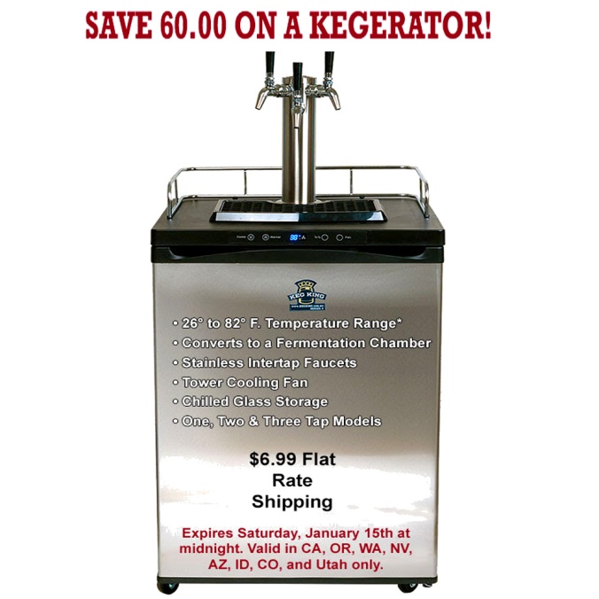 Save $60 On A KegKing Kegerator and Get $6.99 Shipping With This Williams Brewing Promo Code
