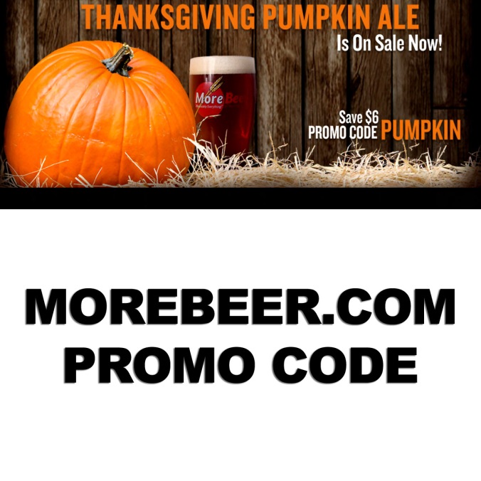 November Promo Code for MoreBeer.com - Save $6 On Pumpkin Beer Recipe Kits