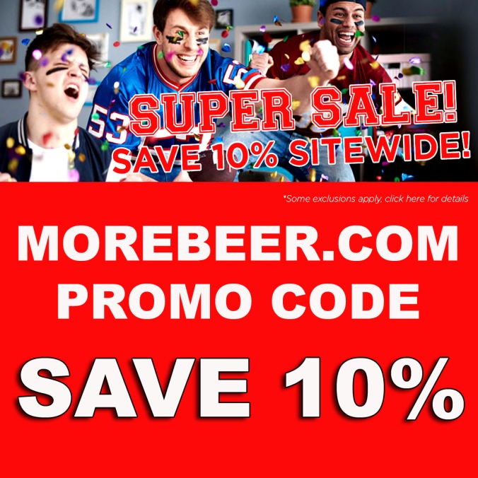 Save 10% Site Wide at MoreBeer.com with this Promo Code for January 2020